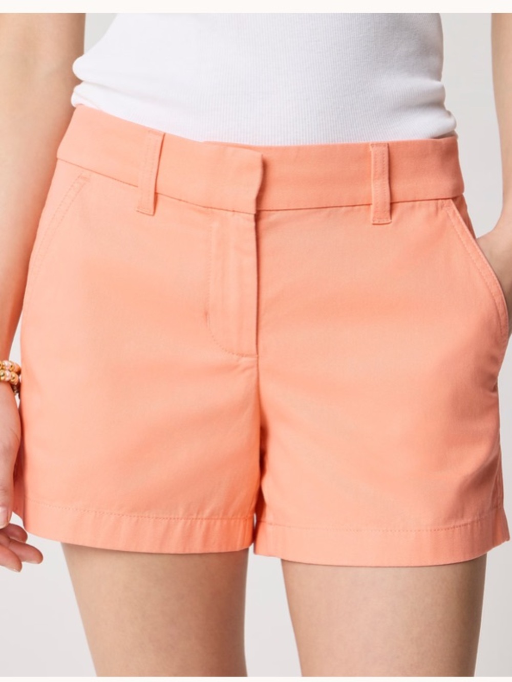 NWT J. Crew Factory Women's 3.5" Classic Chino Shorts — Peach